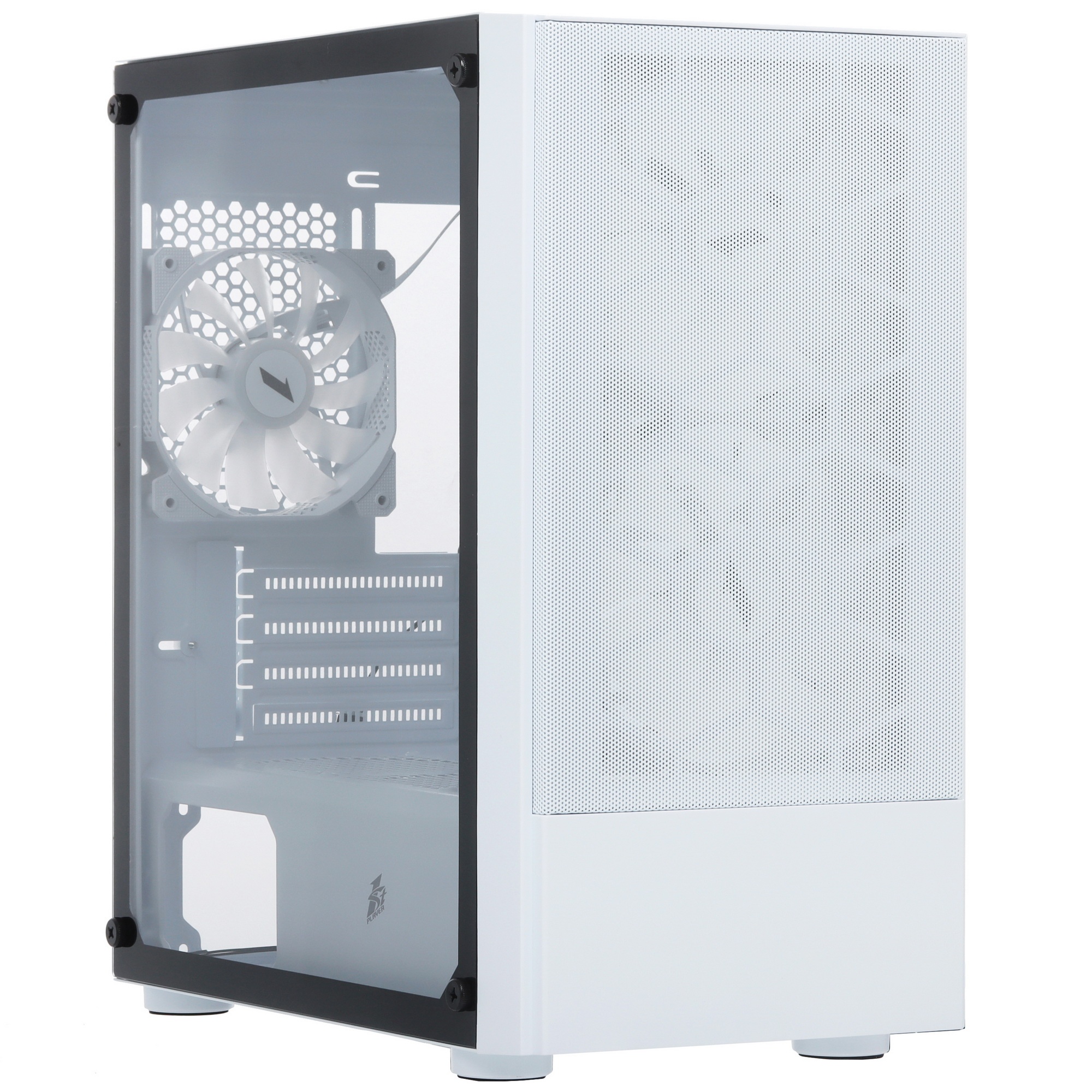 Корпус 1STPLAYER FIREBASE X4-M White / mATX, TG / 1x120mm & 2x140mm LED fans inc. / X4-M-WH-2F1P-W-1