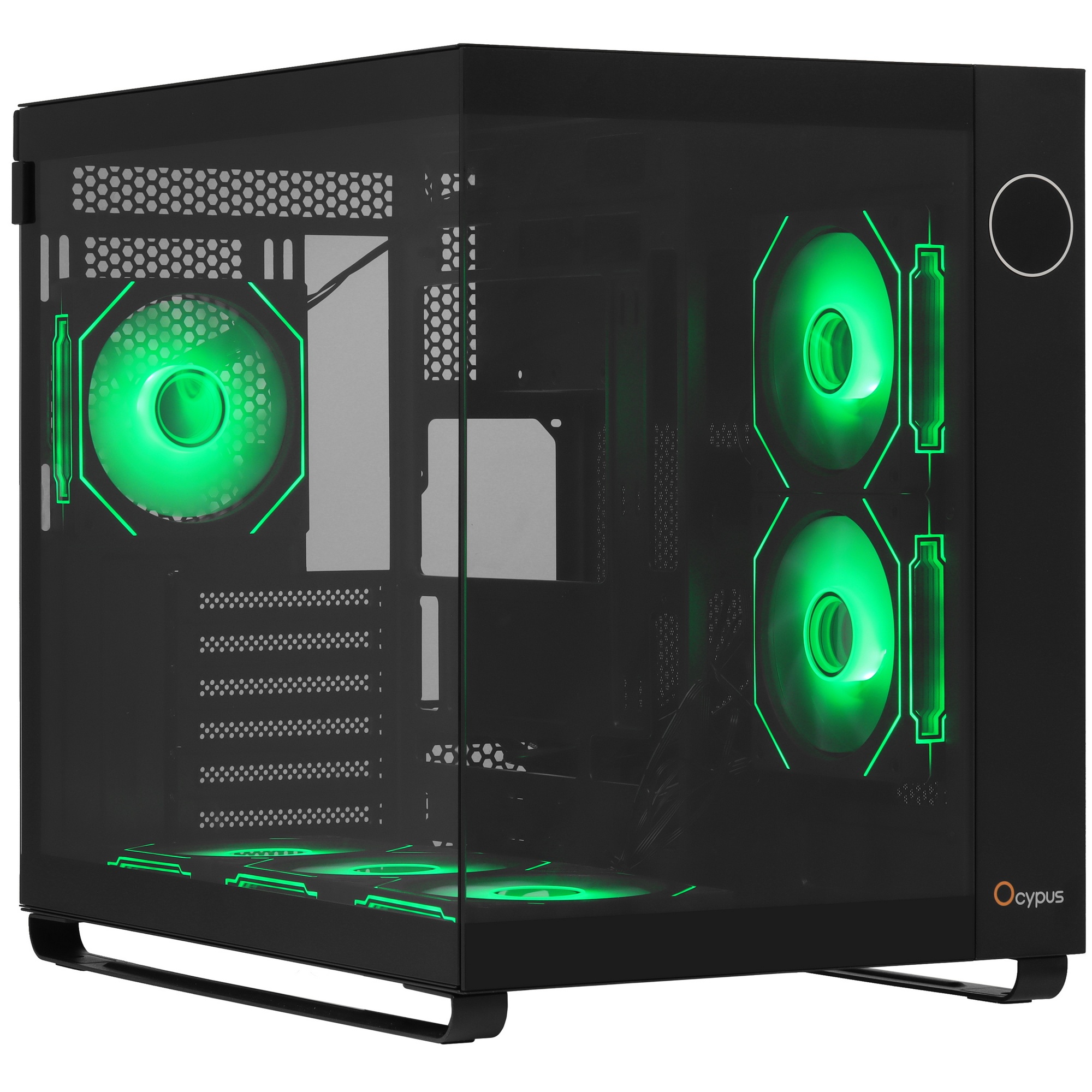 Корпус  Ocypus Iota C70 BK ARGB ATX / win / black / 6 ARGB fans / no PSU / Tempered Glass