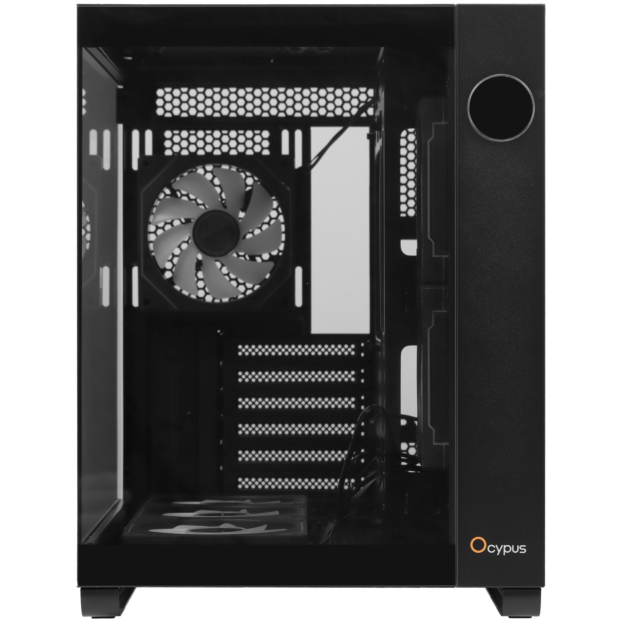 Корпус  Ocypus Iota C70 BK ARGB ATX / win / black / 6 ARGB fans / no PSU / Tempered Glass