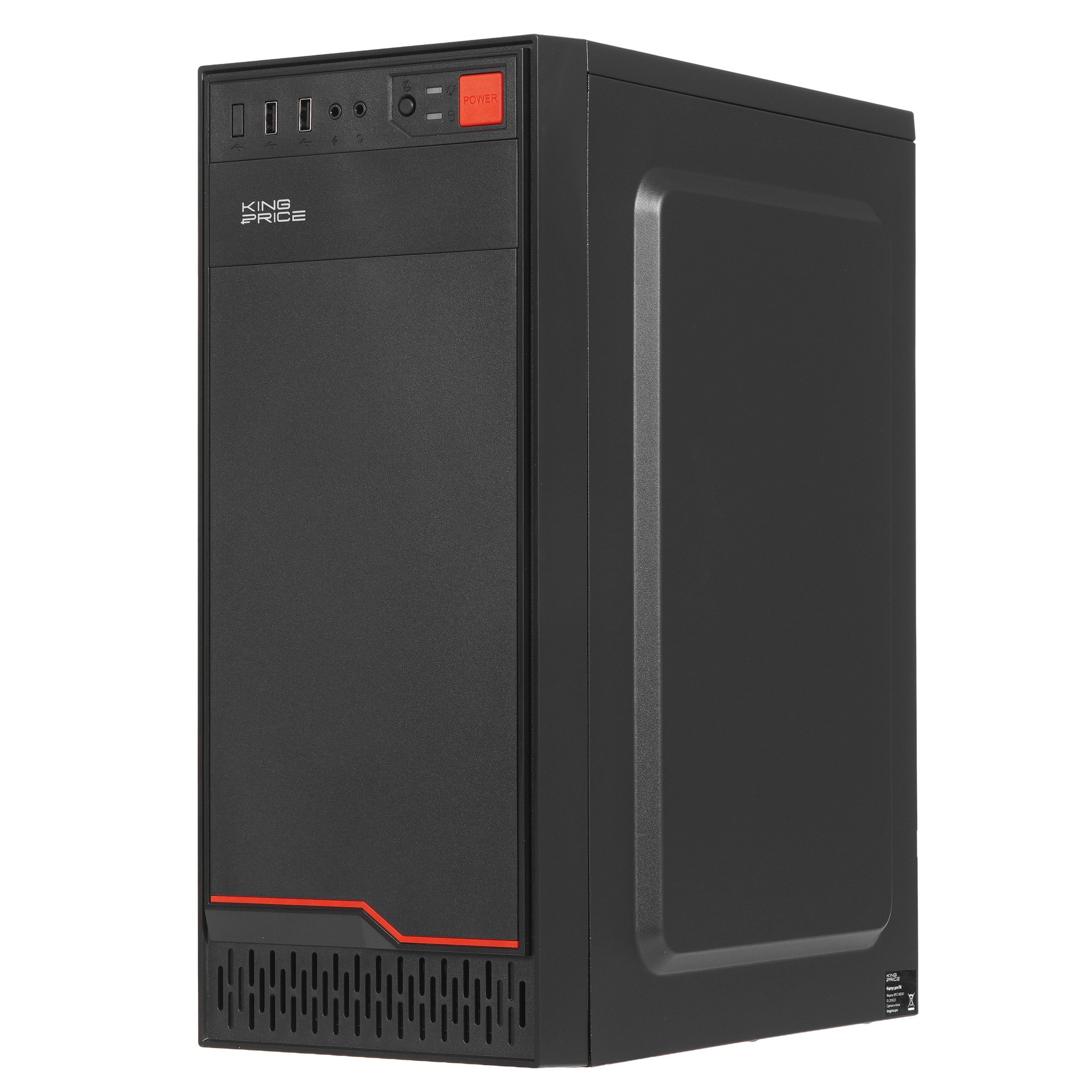 Корпус KingPrice KPCC-MD201 черный без БП ATX 1x80mm 4x120mm 2xUSB2.0 audio