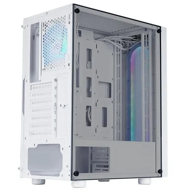 Компьютерный корпус ZALMAN S5, ATX, WHITE, WINDOW, 2xCOMBO (3.5" or 2.5"), 4x2.5", 2xUSB2.0, 1xUSB3.