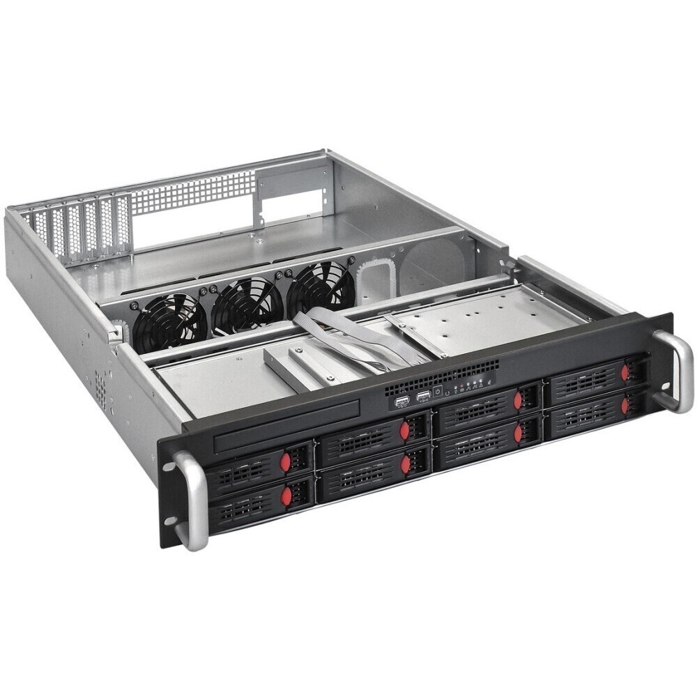 Серверный корпус ExeGate Pro 2U550-04 (RM 19", высота 2U, глубина 550, БП 1100ADS, 2*USB)