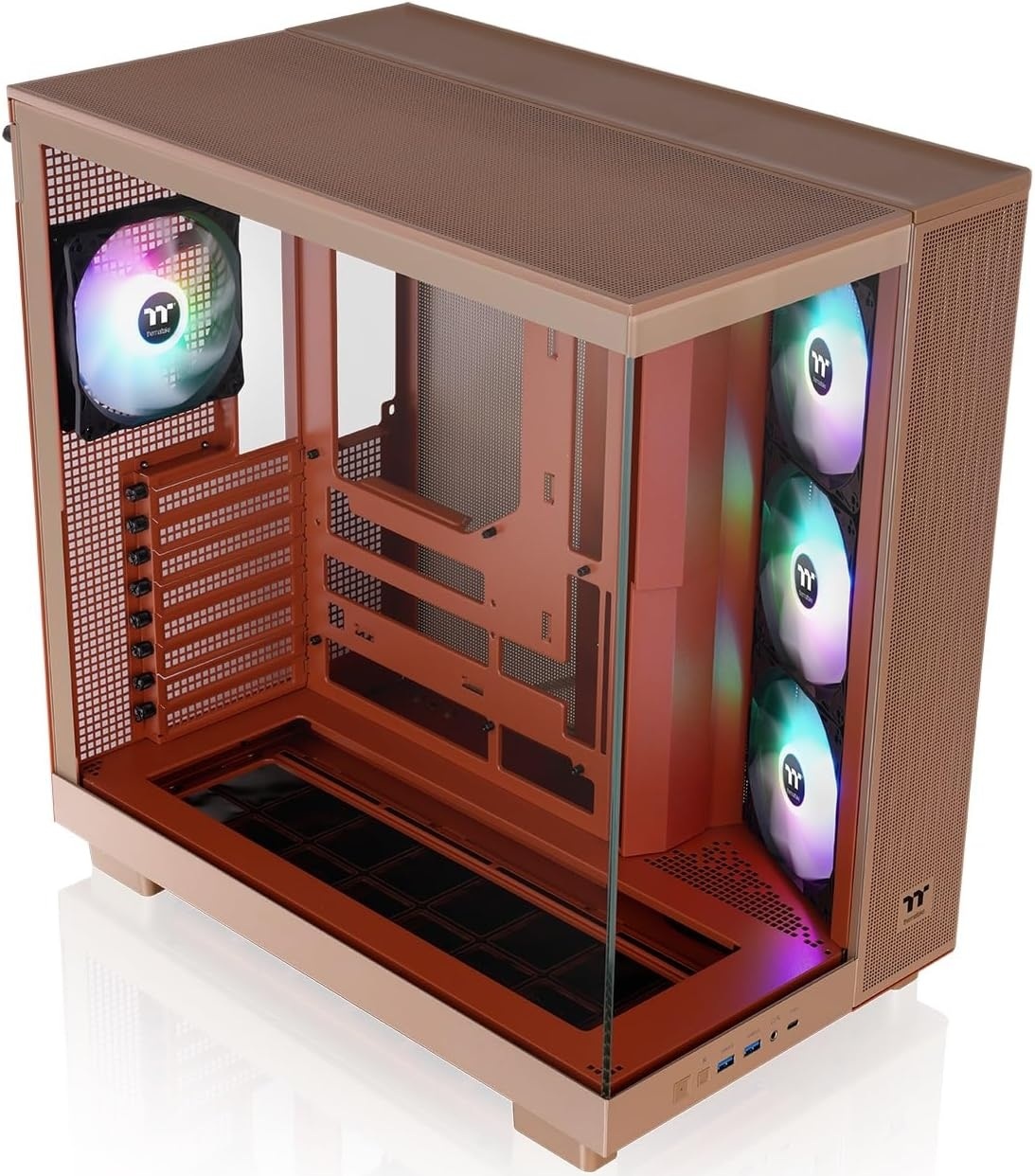 Корпус Thermaltake View 380 XL TG ARGB Gravel Sand коричневый без БП E-ATX 2x120mm 2xUSB3.0 audio bo