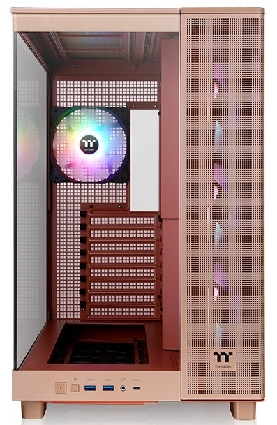 Корпус Thermaltake View 380 XL TG ARGB Gravel Sand коричневый без БП E-ATX 2x120mm 2xUSB3.0 audio bo