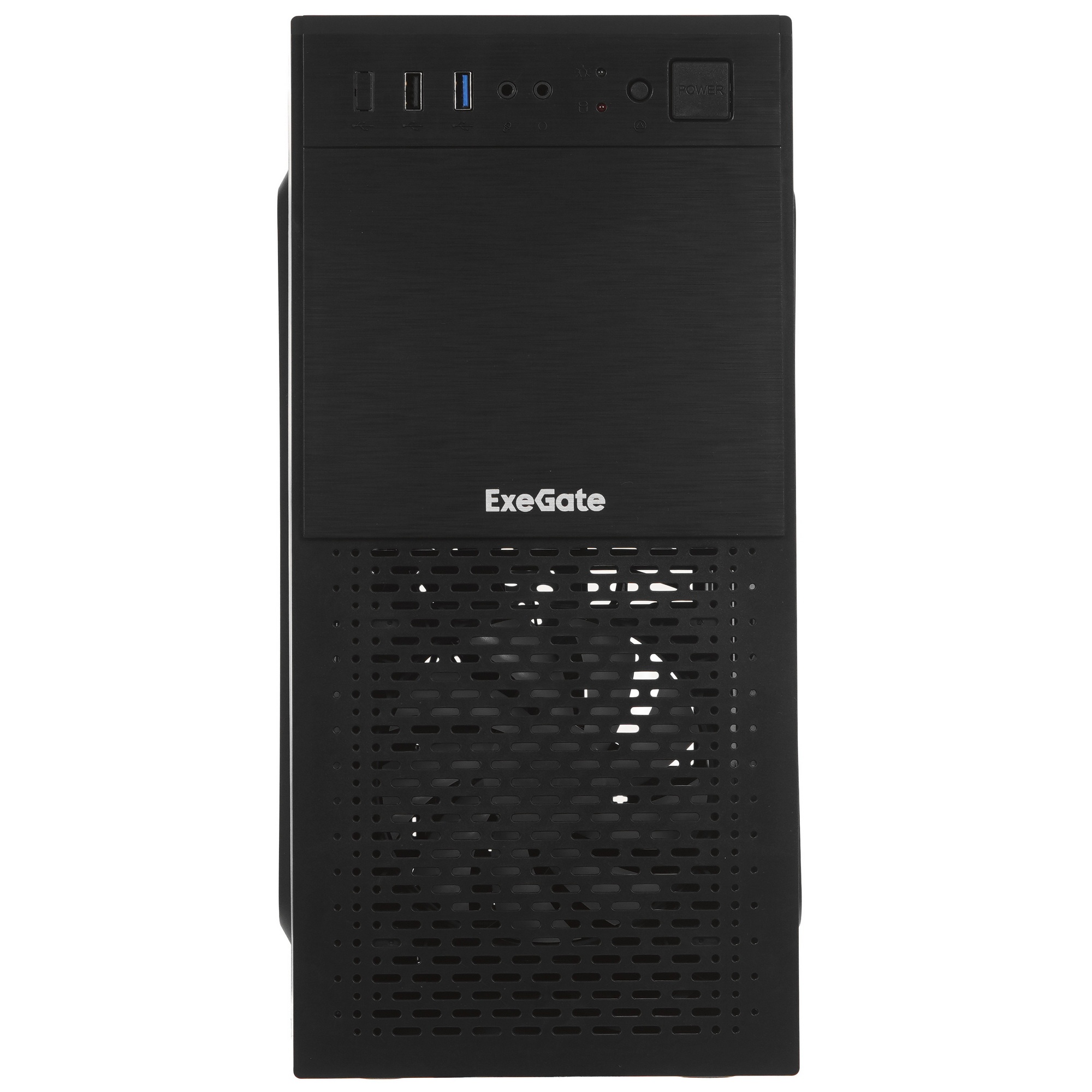Компьютерный корпус Minitower ExeGate mEVO-7807 (mATX, без БП, 1*USB+1*USB3.0, черный 1x12см с RGB п