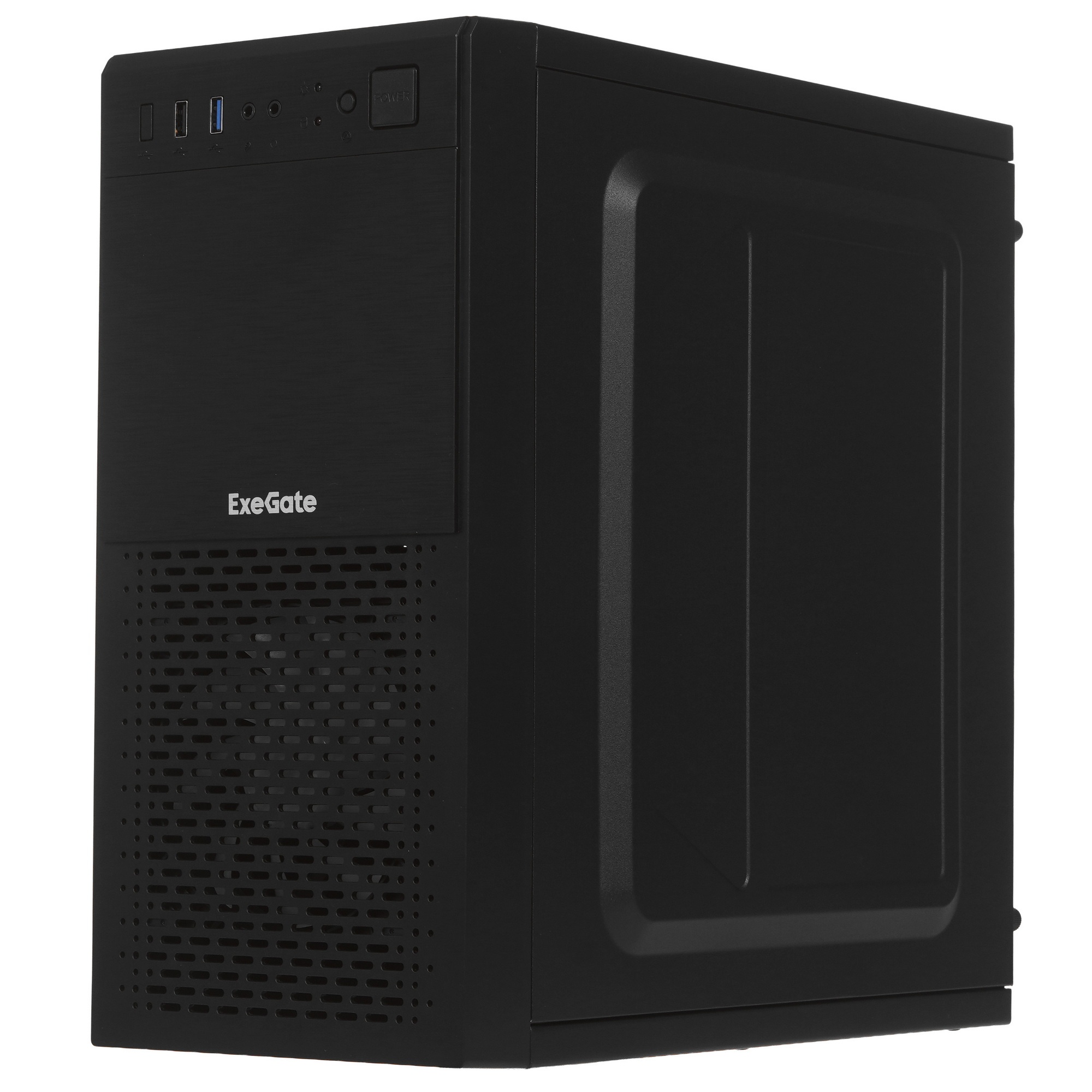 Компьютерный корпус Minitower ExeGate mEVO-7807 (mATX, без БП, 1*USB+1*USB3.0, черный 1x12см с RGB п