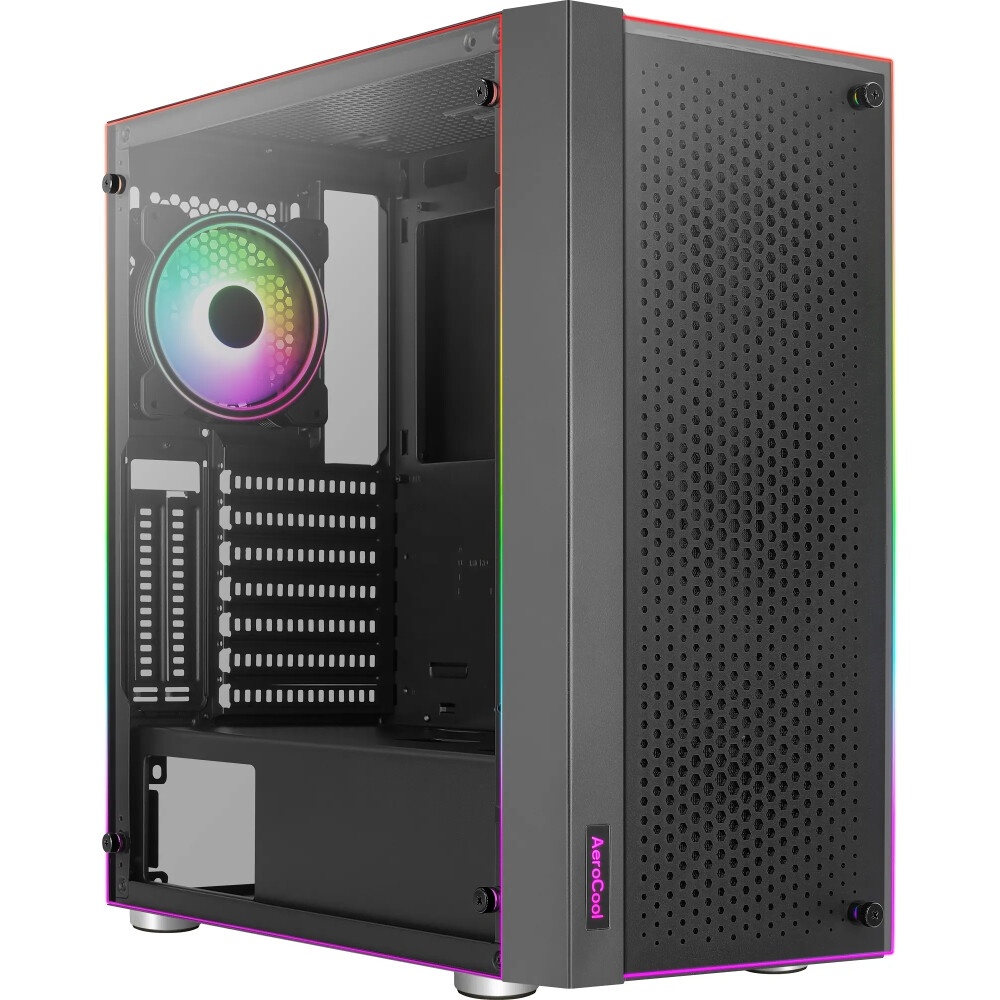 Компьютерный корпус Aerocool / Formula Skribble черный без БП ATX 2x120mm 2xUSB3.0 audio bott PSU