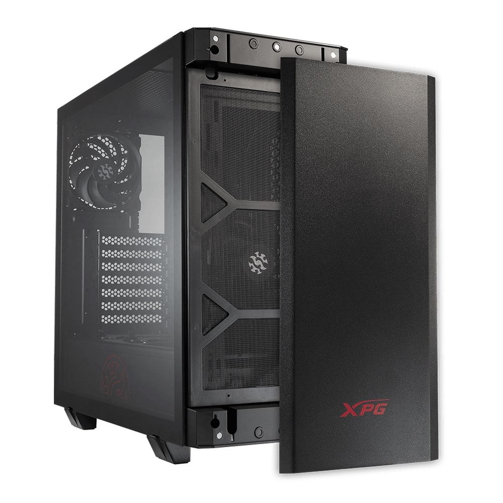 Компьютерный корпус XPG INVADER-BLACKCOLOR BOXWORLDWIDE (ATX, подсветка ARGB, 2  вентилятора 120мм,