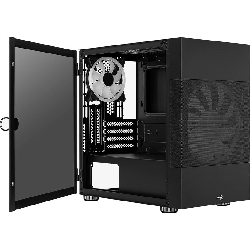 Компьютерный корпус Aerocool / Formula Atomic V1 без БП, mATX, боковое окно (закаленное стекло), чер