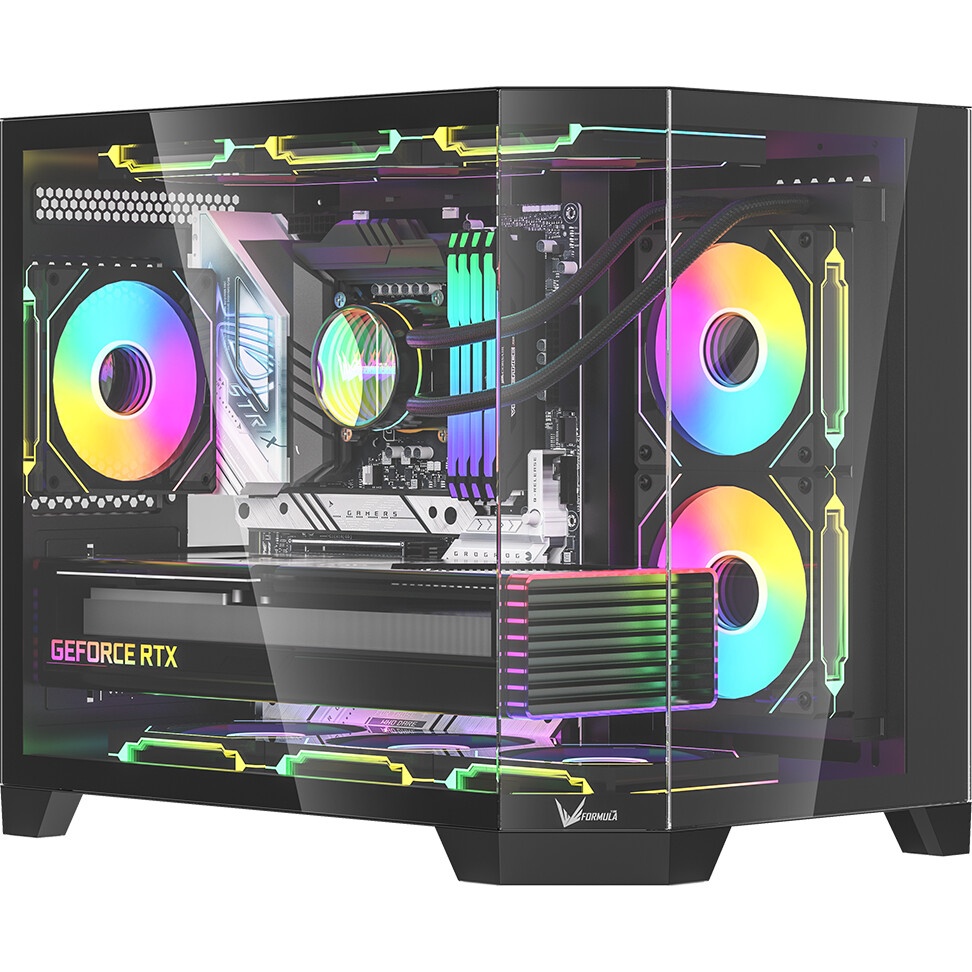 Компьютерный корпус AeroCool / Formula Crystal Z1 черный без БП ATX 2xUSB2.0 1xUSB3.0 audio bott PSU