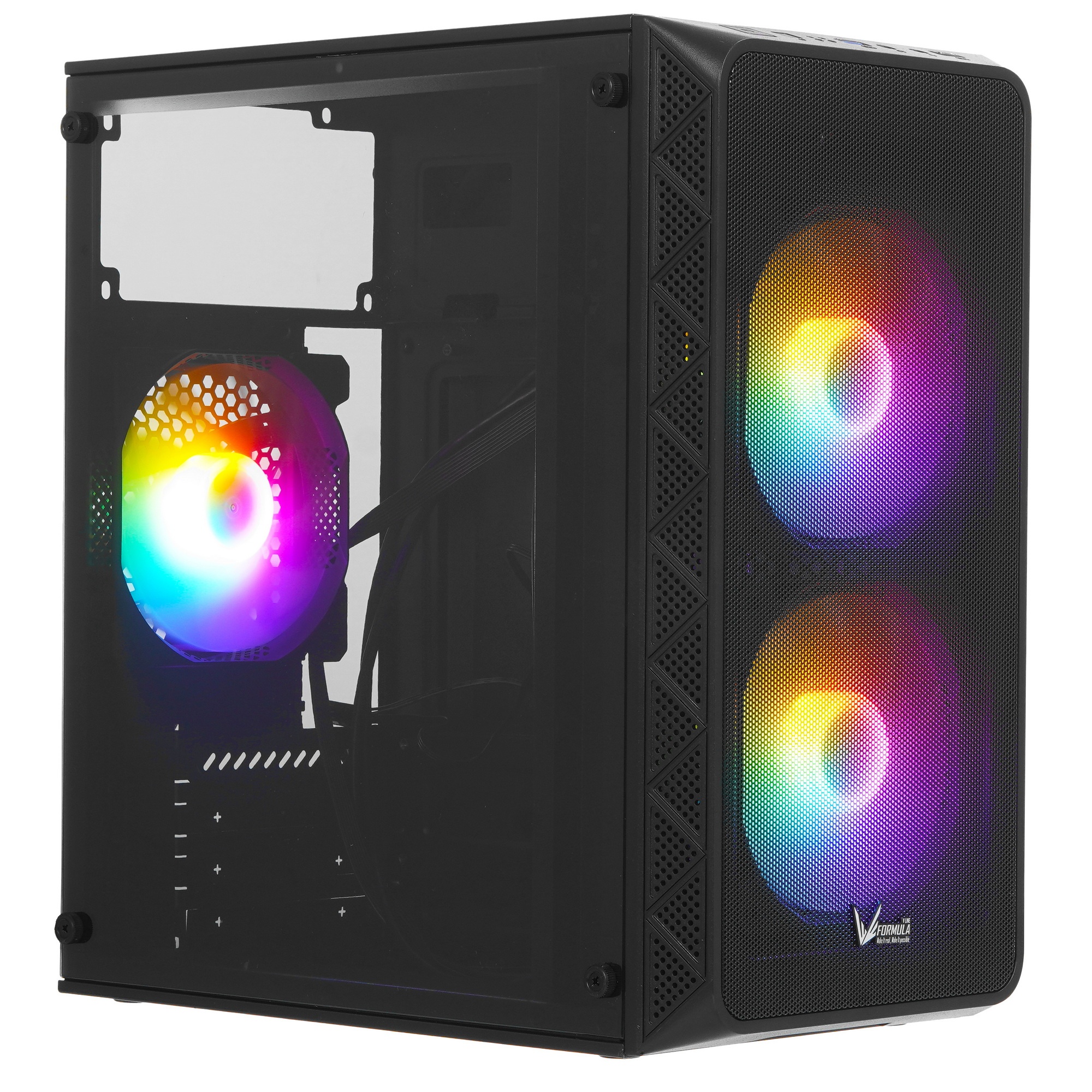 Корпус AeroCool / Formula Air Mesh G4 PLUS черный без БП mATX 1xUSB2.0 1xUSB3.1 audio