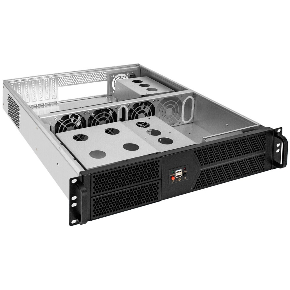 Серверный корпус ExeGate Pro 2U400-04 (RM 19", высота 2U, глубина 400, БП 500RADS, 2*USB)