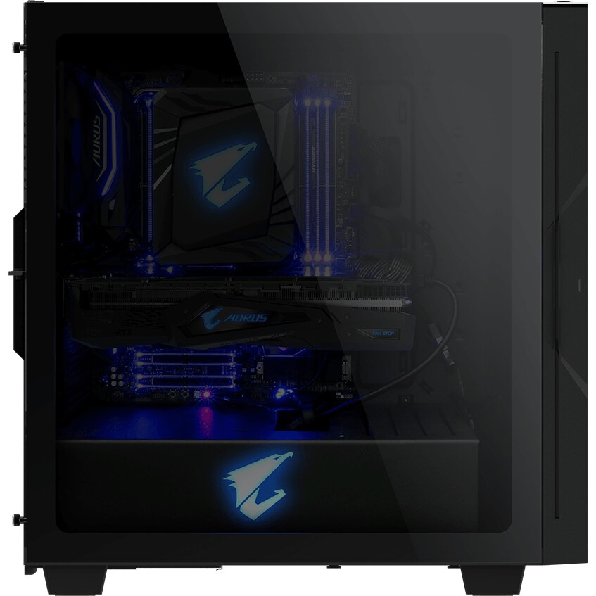 Компьютерный корпус GIGABYTE AORUS C300 GLASS MidiTower без Б/П ATX MicroATX MiniITX Цвет черный GB-