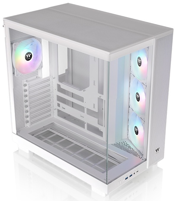Корпус Thermaltake View 380 XL TG ARGB белый без БП E-ATX 2x120mm 2xUSB3.0 1xUSB3.1 audio bott PSU