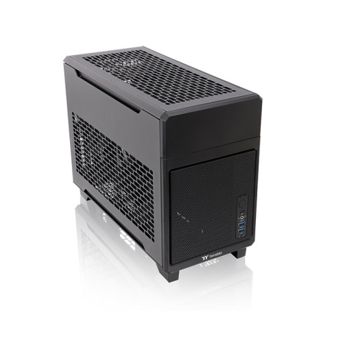 Корпус Thermaltake TR100 ,без БП, SFF, черный, 0, 8x140mm 2x200mm