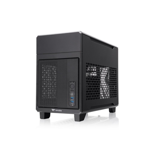 Корпус Thermaltake TR100 ,без БП, SFF, черный, 0, 8x140mm 2x200mm