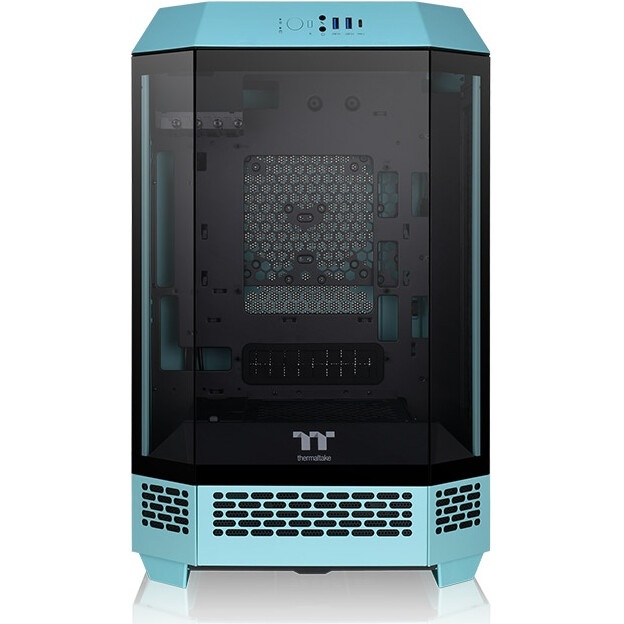 Компьютерный корпус Thermaltake The Tower 300 Turquoise голубой без БП miniITX 7x120mm 5x140mm 2xUSB