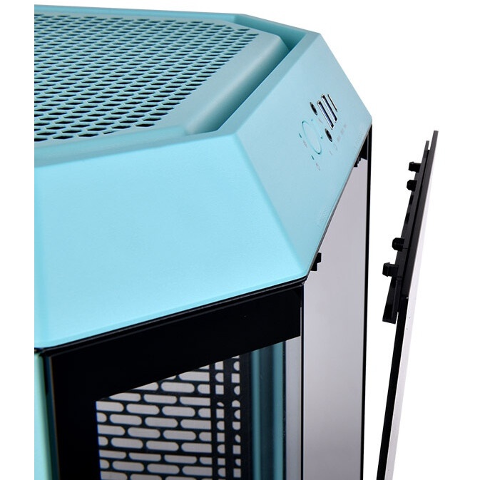 Компьютерный корпус Thermaltake The Tower 300 Turquoise голубой без БП miniITX 7x120mm 5x140mm 2xUSB