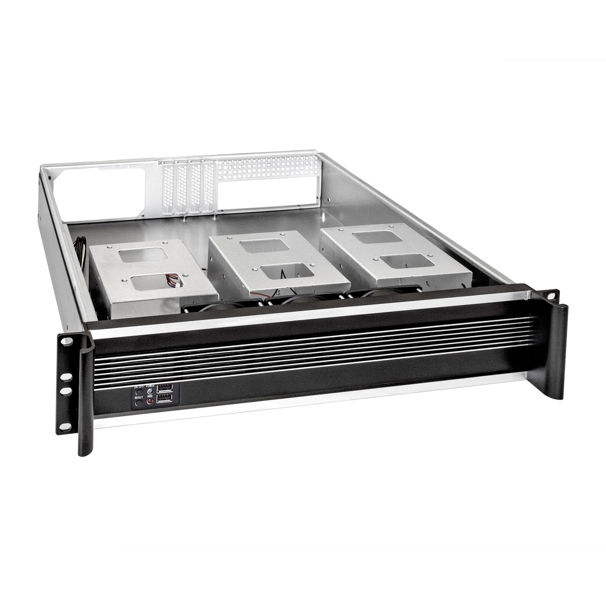 Серверный корпус ExeGate EX293329RUS Pro 2U450-09 RM 19", высота 2U, глубина 450, БП 1000ADS, 2*USB