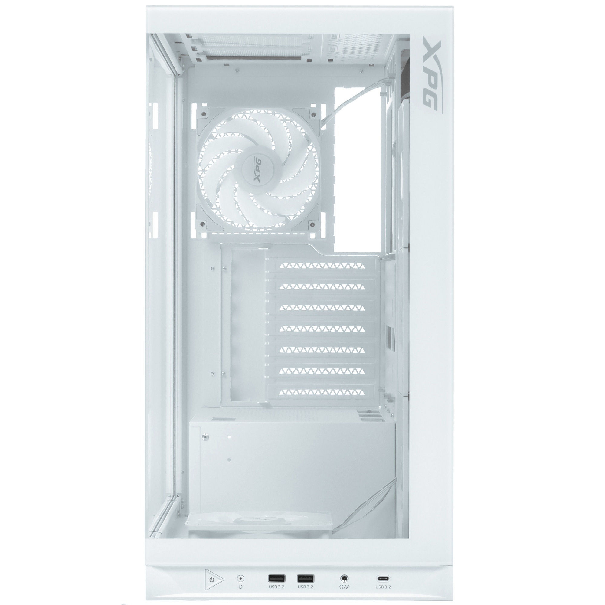 Компьютерный корпус XPG INVADER X WHITE (INVADERXMT-WHCWW) Mid-Tower Gaming ATX PC Case with Panoram