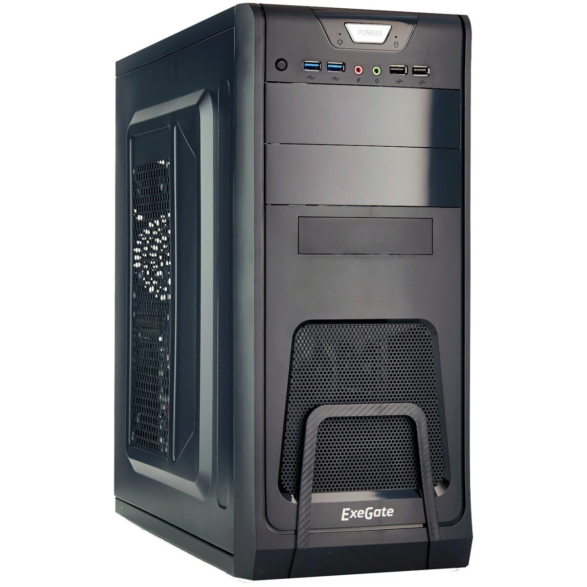 Компьютерный корпус Exegate EX280389RUS Miditower Exegate CP-604 Black, ATX, , 2*USB,