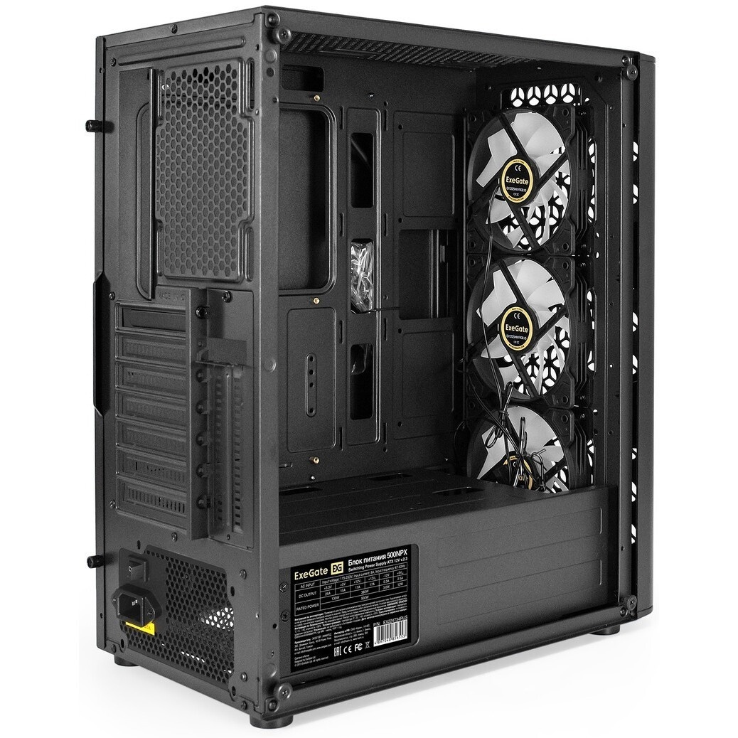 Компьютерный корпус Miditower ExeGate EVO-8225-NPX500 (ATX, БП 500NPX с вент. 12см, 2*USB+1*USB3.0,