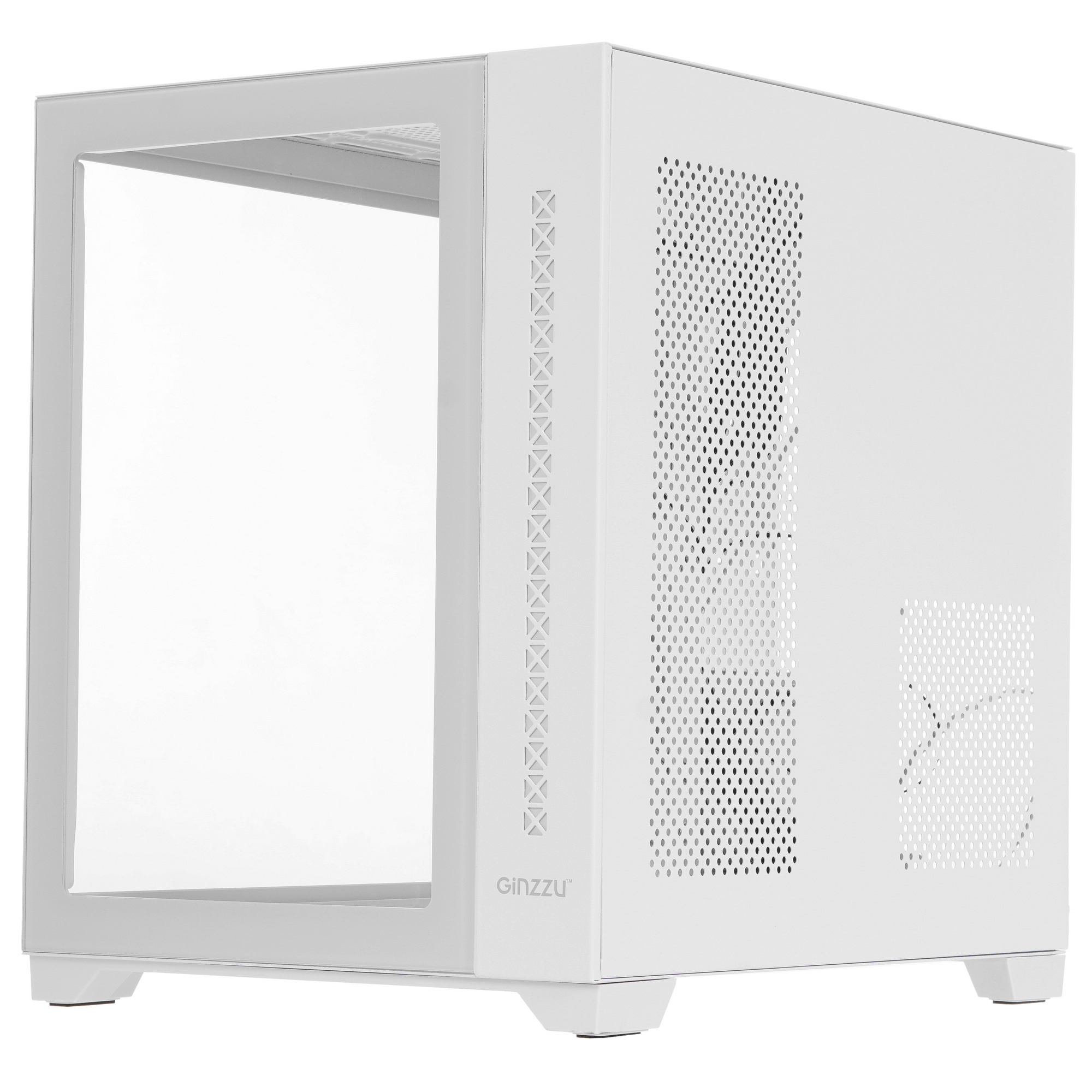 Компьютерный корпус Ginzzu V450 RGB Белый CRC6  FAN12CM RGB*3