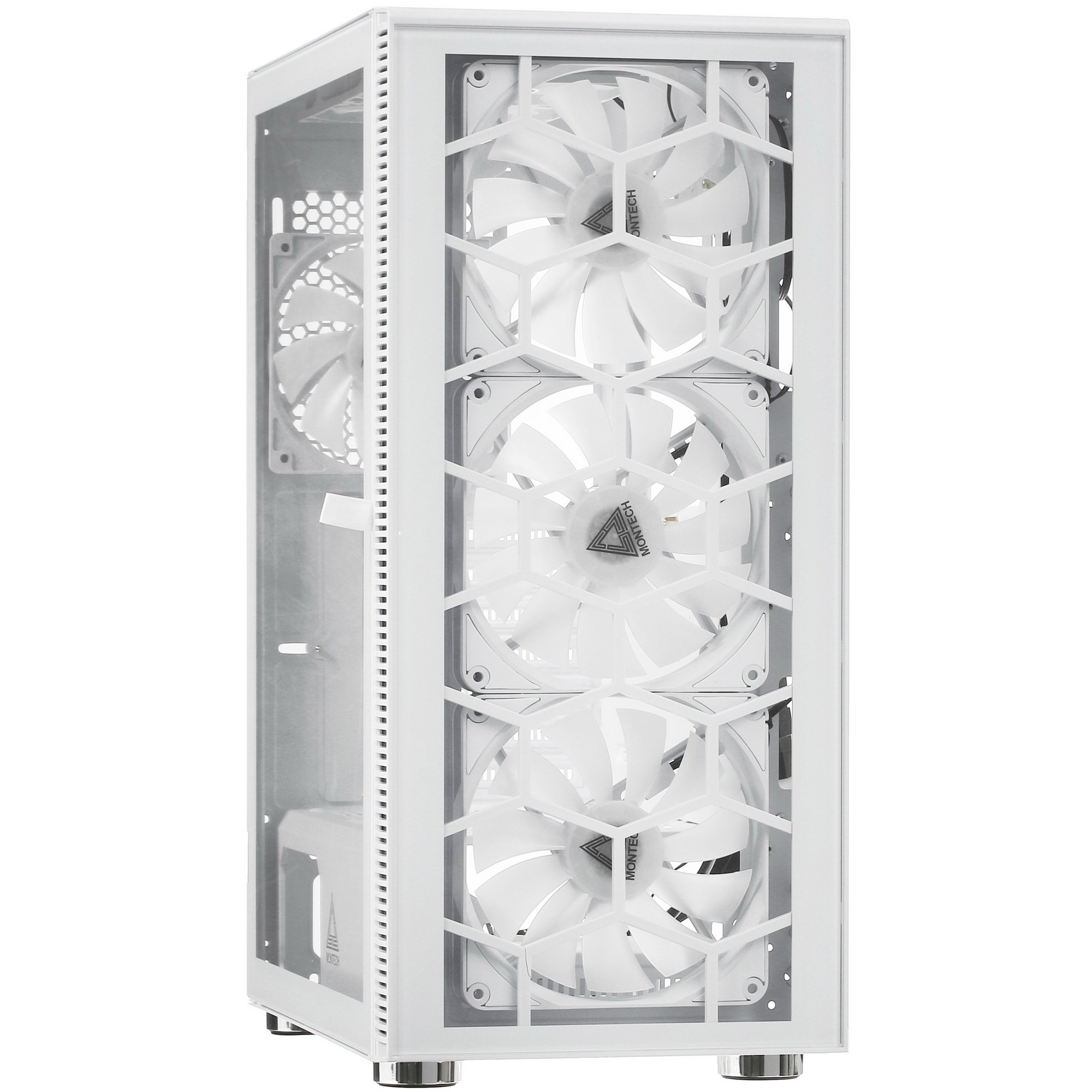 Компьютерный корпус Montech X3 Glass белый без БП ATX 3x140mm 2xUSB2.0 1xUSB3.0 audio bott PSU