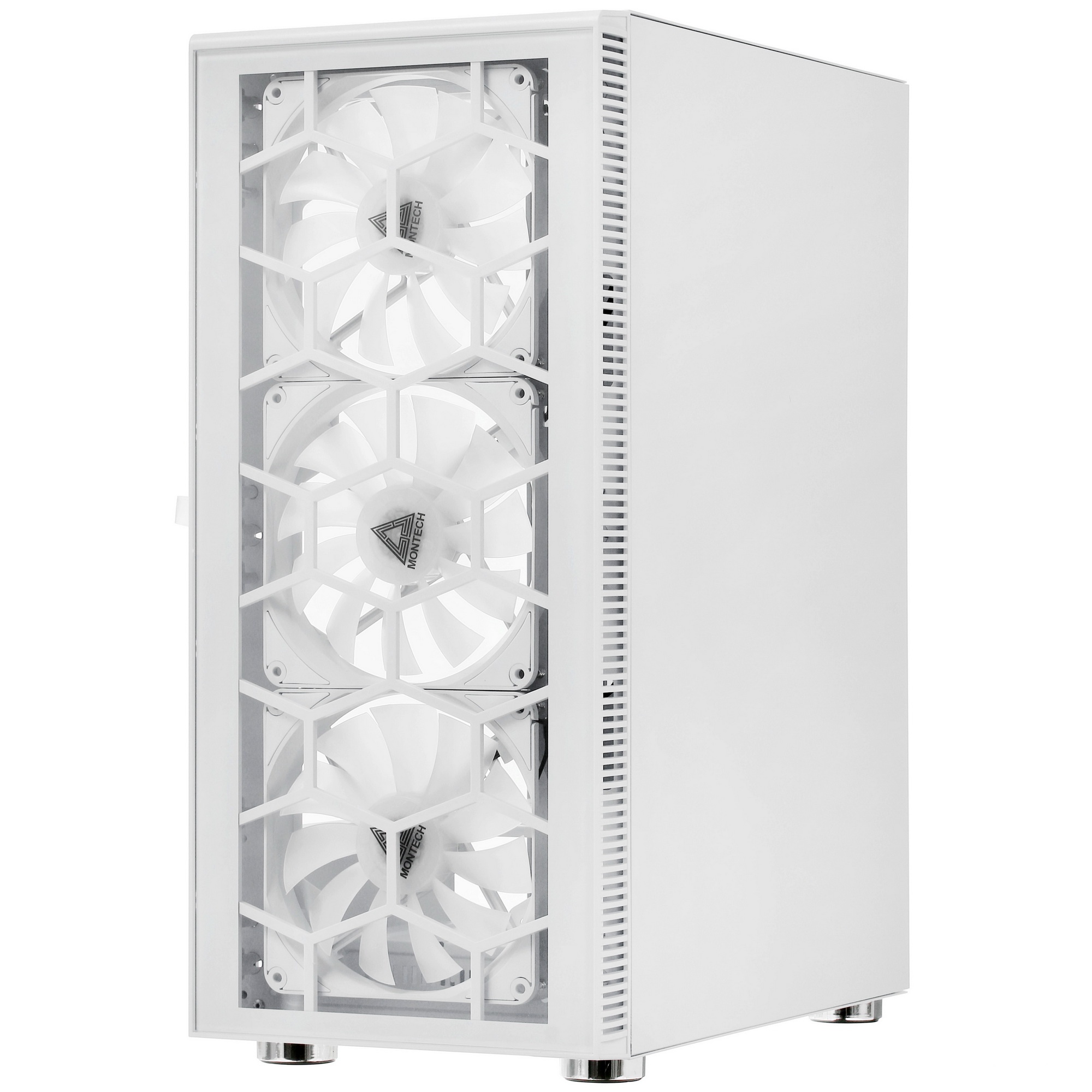 Компьютерный корпус Montech X3 Glass белый без БП ATX 3x140mm 2xUSB2.0 1xUSB3.0 audio bott PSU