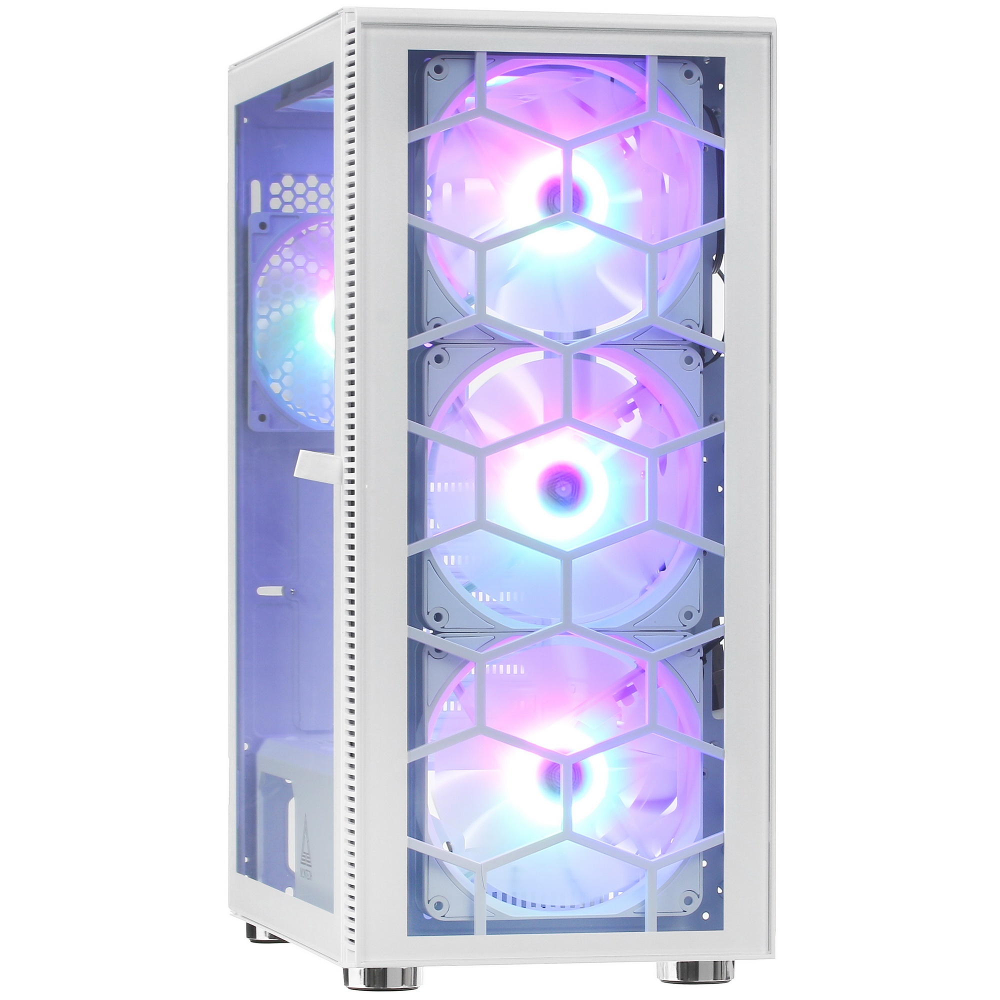 Компьютерный корпус Montech X3 Glass белый без БП ATX 3x140mm 2xUSB2.0 1xUSB3.0 audio bott PSU