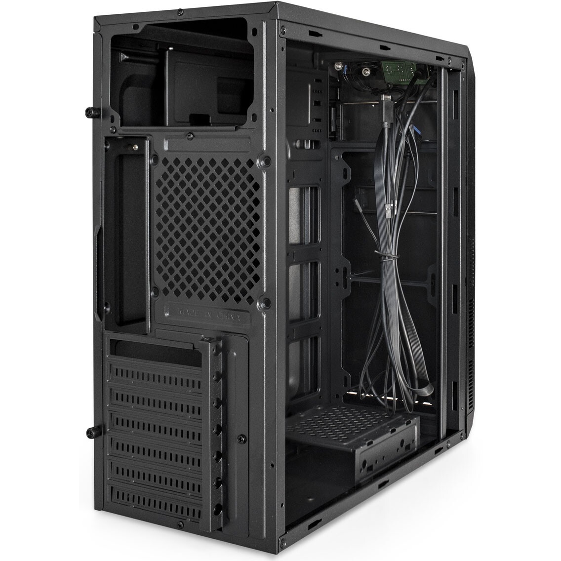Компьютерный корпус MidiTower Powerman DA815BK Black PMP-500ATX-F 2*USB 3.0 ATX