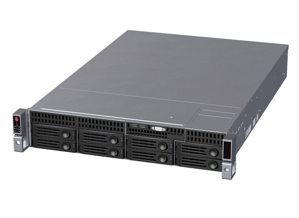Серверный корпус 2U rackmount, EATX, ATX, Micro-ATX and Mini-ITX mb, 8*3.5" HS SAS/SATA, 12G BP, w/