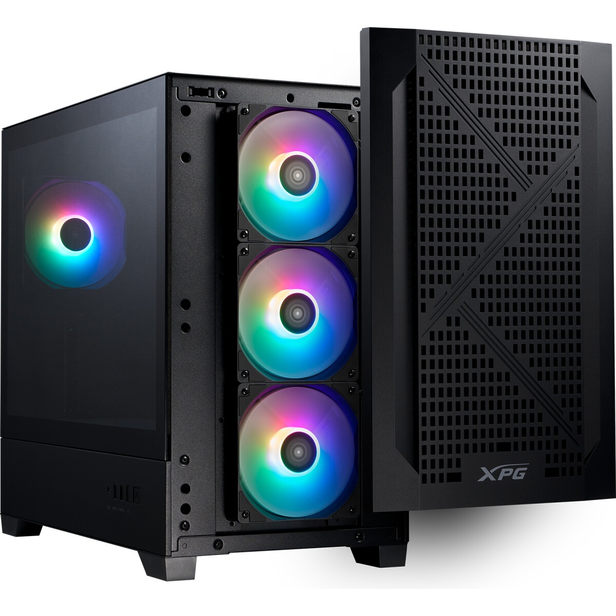 Компьютерный корпус Thermaltake The Tower 100 Racing Green черный без БП miniITX 1x120mm 3x140mm 2xU