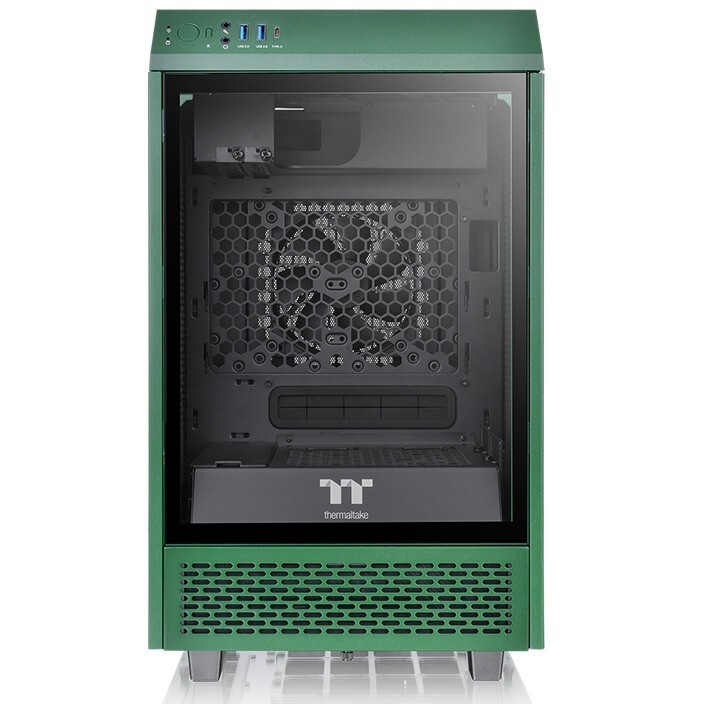 Компьютерный корпус Thermaltake The Tower 100 Racing Green черный без БП miniITX 1x120mm 3x140mm 2xU