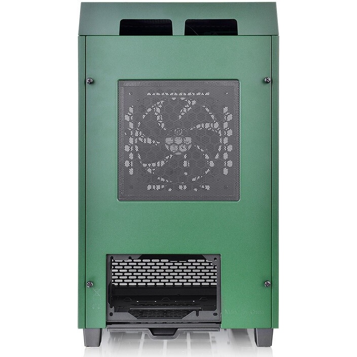 Компьютерный корпус Thermaltake The Tower 100 Racing Green черный без БП miniITX 1x120mm 3x140mm 2xU
