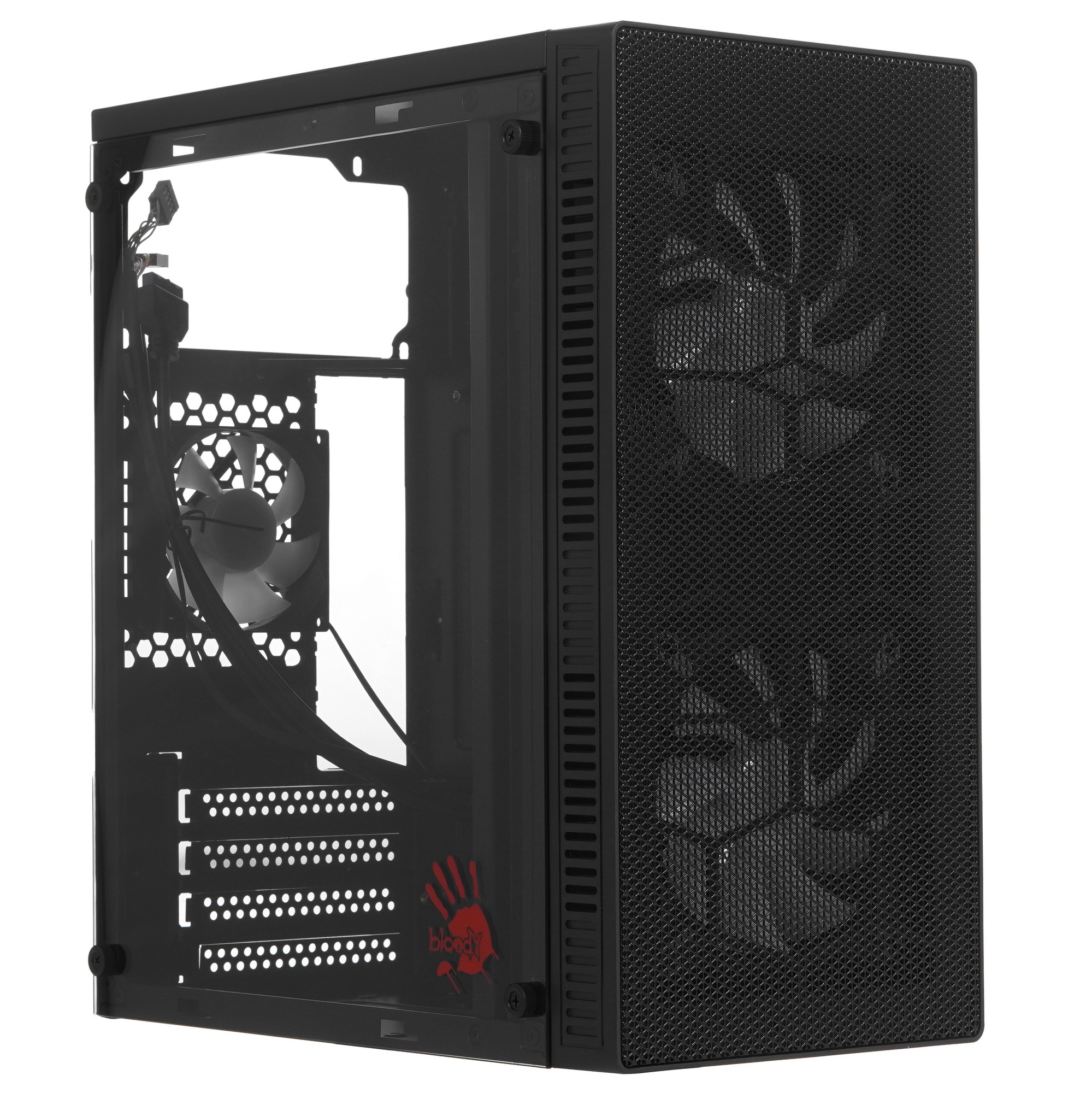Компьютерный корпус Bloody BD-CC101F черный без БП mATX 1x80mm 1x92mm 2xUSB2.0 1xUSB3.0 audio