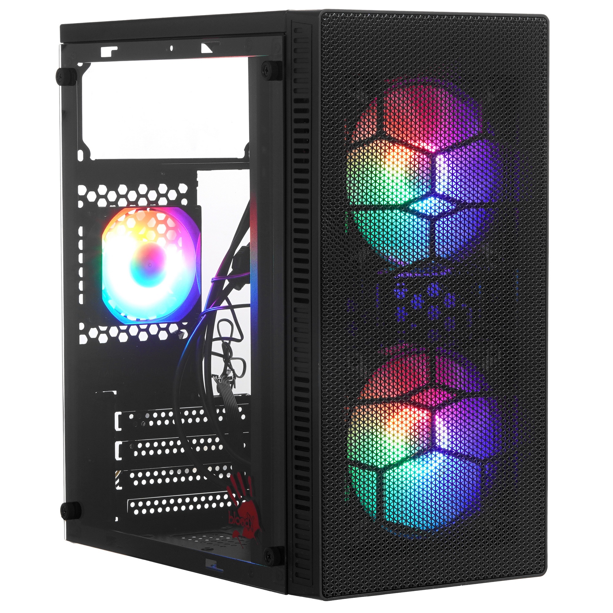 Компьютерный корпус Bloody BD-CC101F черный без БП mATX 1x80mm 1x92mm 2xUSB2.0 1xUSB3.0 audio