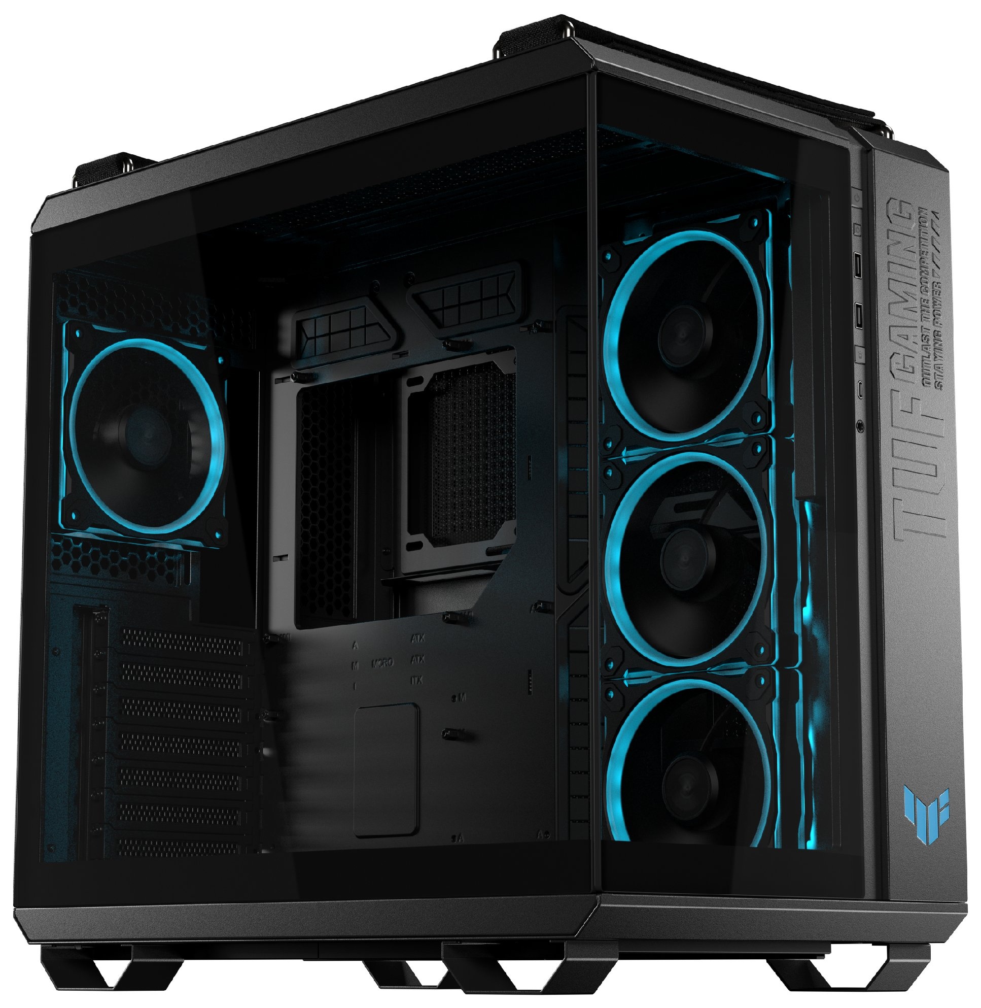 Компьютерный корпус ASUS TUF GAMING GT502 HORIZON TG ARGB черный