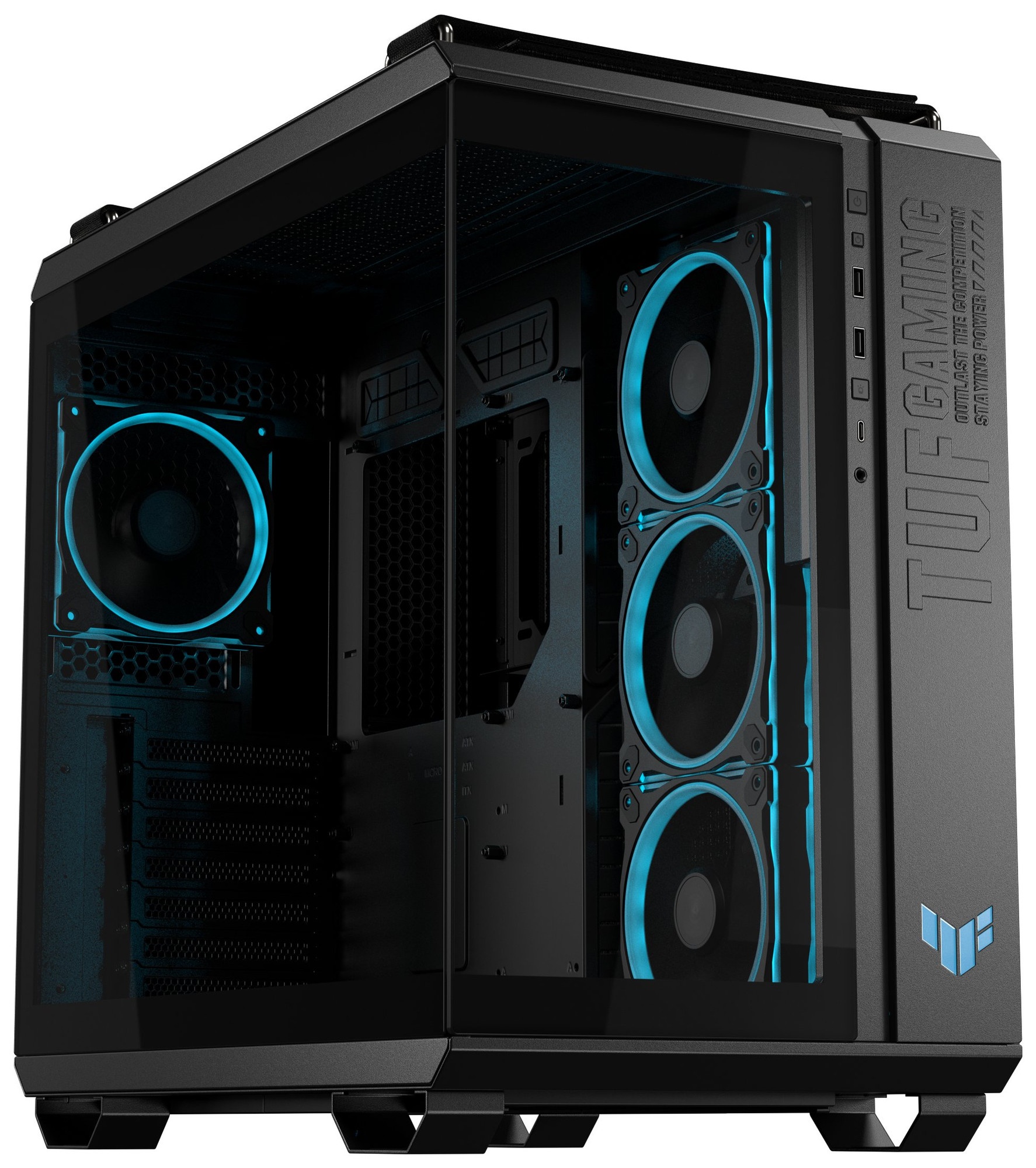 Компьютерный корпус ASUS TUF GAMING GT502 HORIZON TG ARGB черный