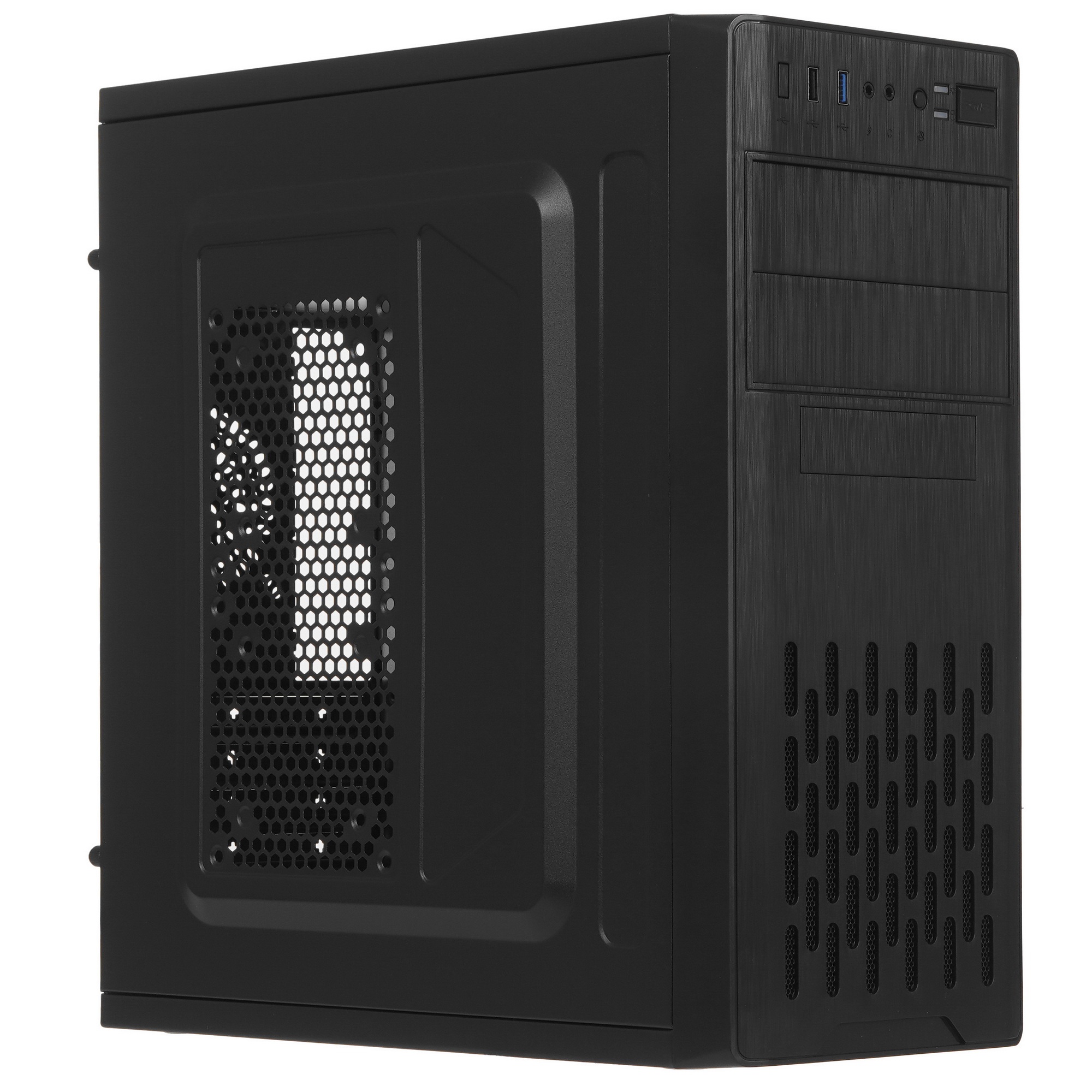 Компьютерный корпус Miditower ExeGate CP-606U-AB450 (ATX, AB450 с вент. 8см, 1*USB+1*USB3.0, аудио)
