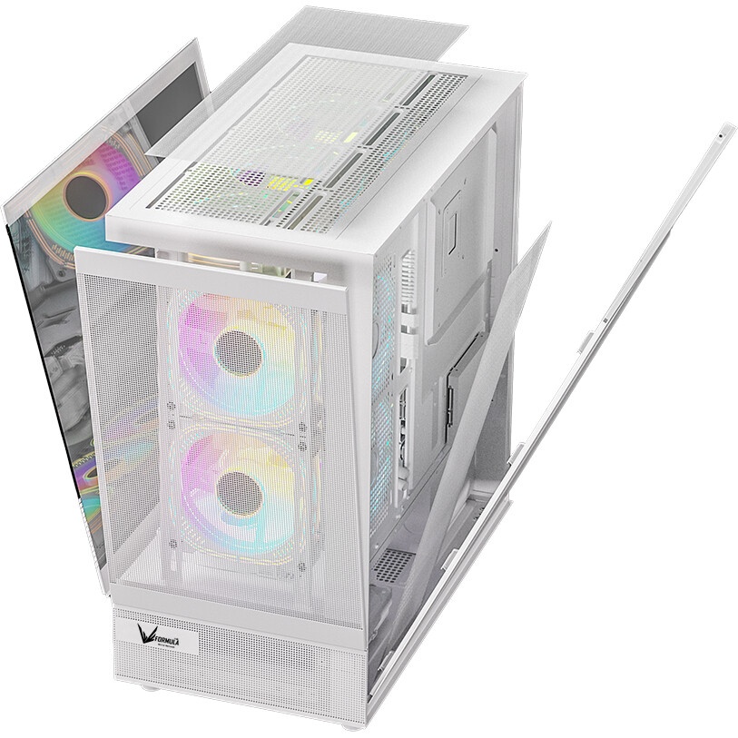 Компьютерный корпус AeroCool / Formula Crystal Z1 белый без БП ATX 2xUSB2.0 1xUSB3.0 audio bott PSU