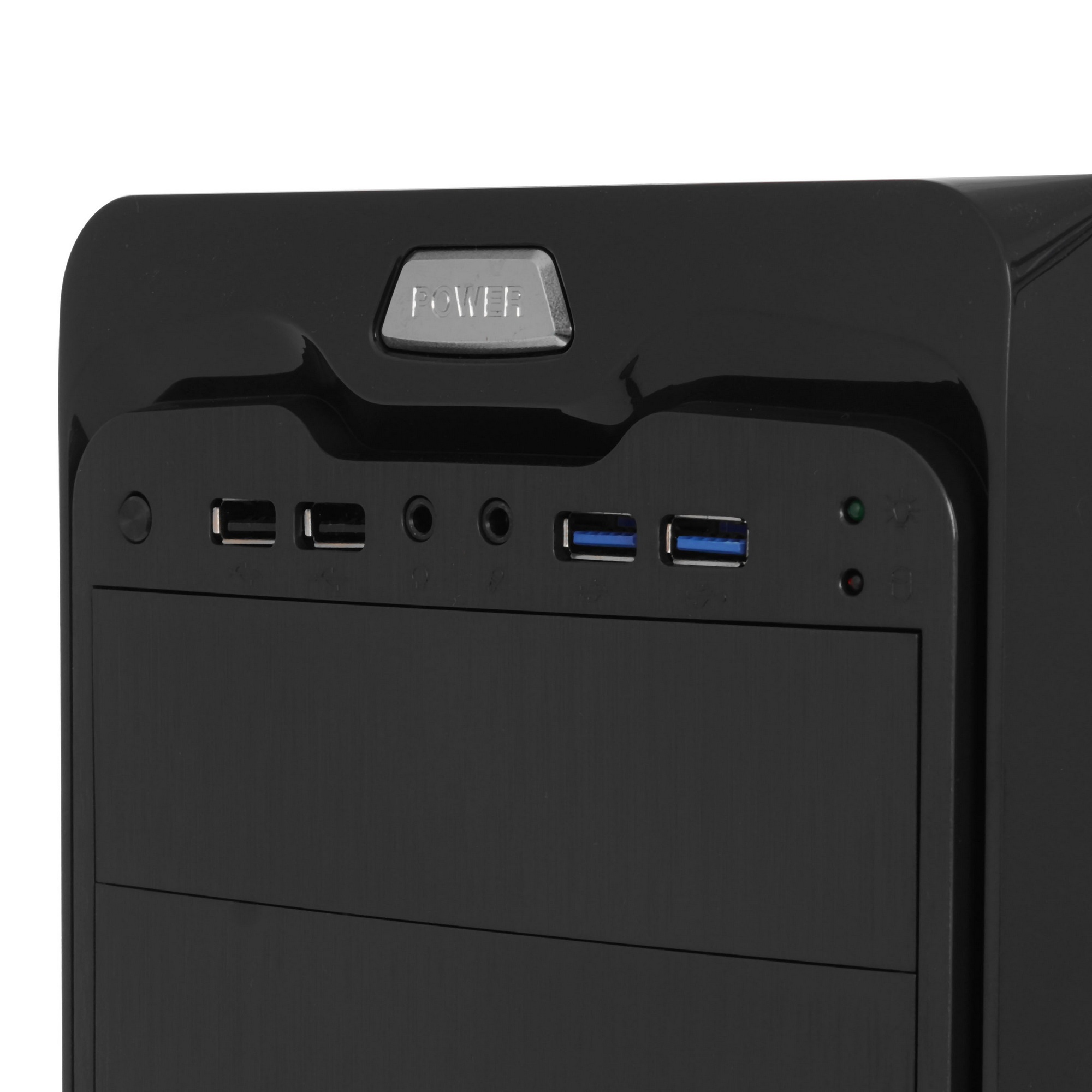 Компьютерный корпус Miditower Exegate UN-604 Black, ATX, 2*USB+2*USB3.0, Audio