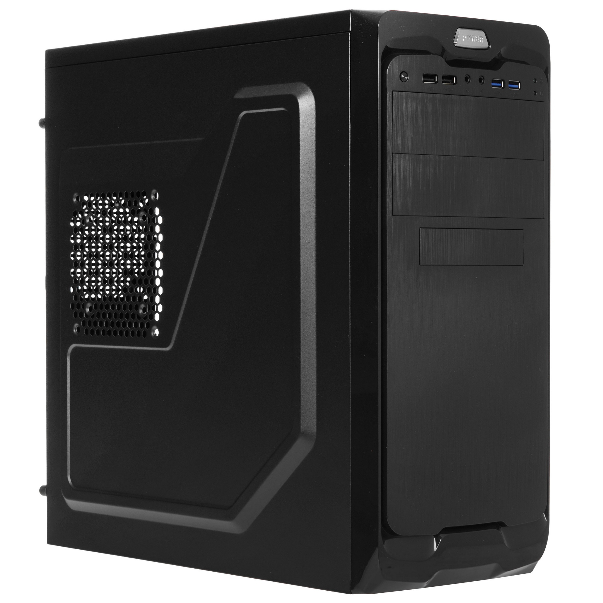 Компьютерный корпус Miditower Exegate UN-604 Black, ATX, 2*USB+2*USB3.0, Audio