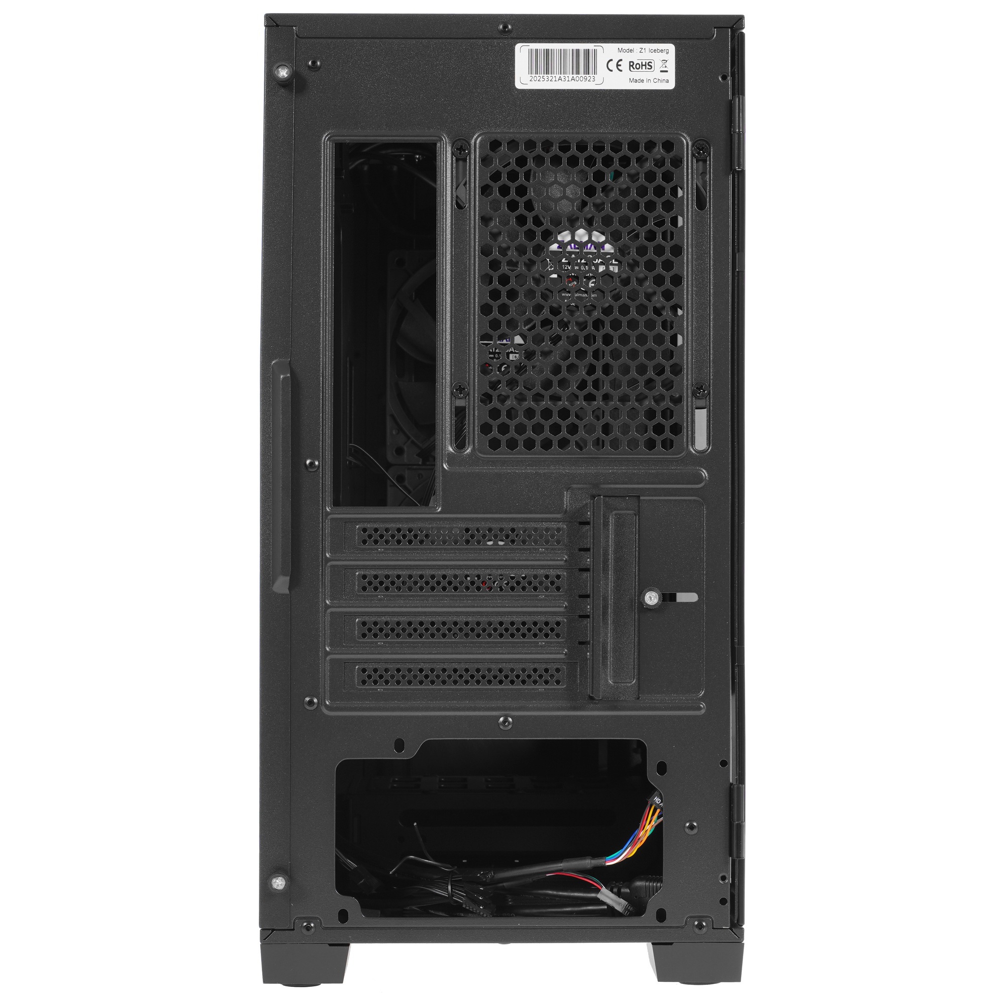 Компьютерный корпус ZALMAN Z1 ICEBERG, MicroATX, BLACK, WINDOW, 2xCOMBO (3.5" OR 2.5"), 3x2.5", 1xUS