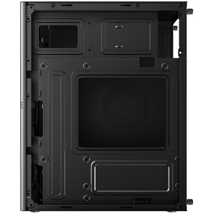 Корпус для ПК ACD Coffre 102N mATX, Black, 80mm rear FAN, w/o PSU
