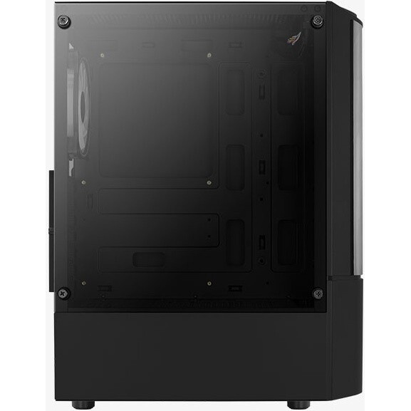 Корпус MidTower Aerocool / Formula Quantum-G-BK-v2 (черный) без Б/п,  ATX 3FRGB Fan on front panel