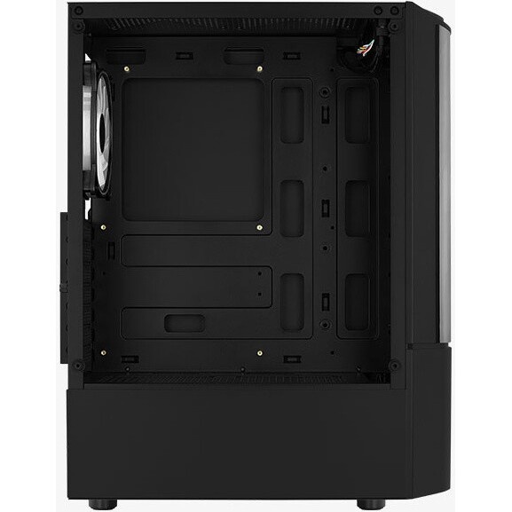 Корпус MidTower Aerocool / Formula Quantum-G-BK-v2 (черный) без Б/п,  ATX 3FRGB Fan on front panel