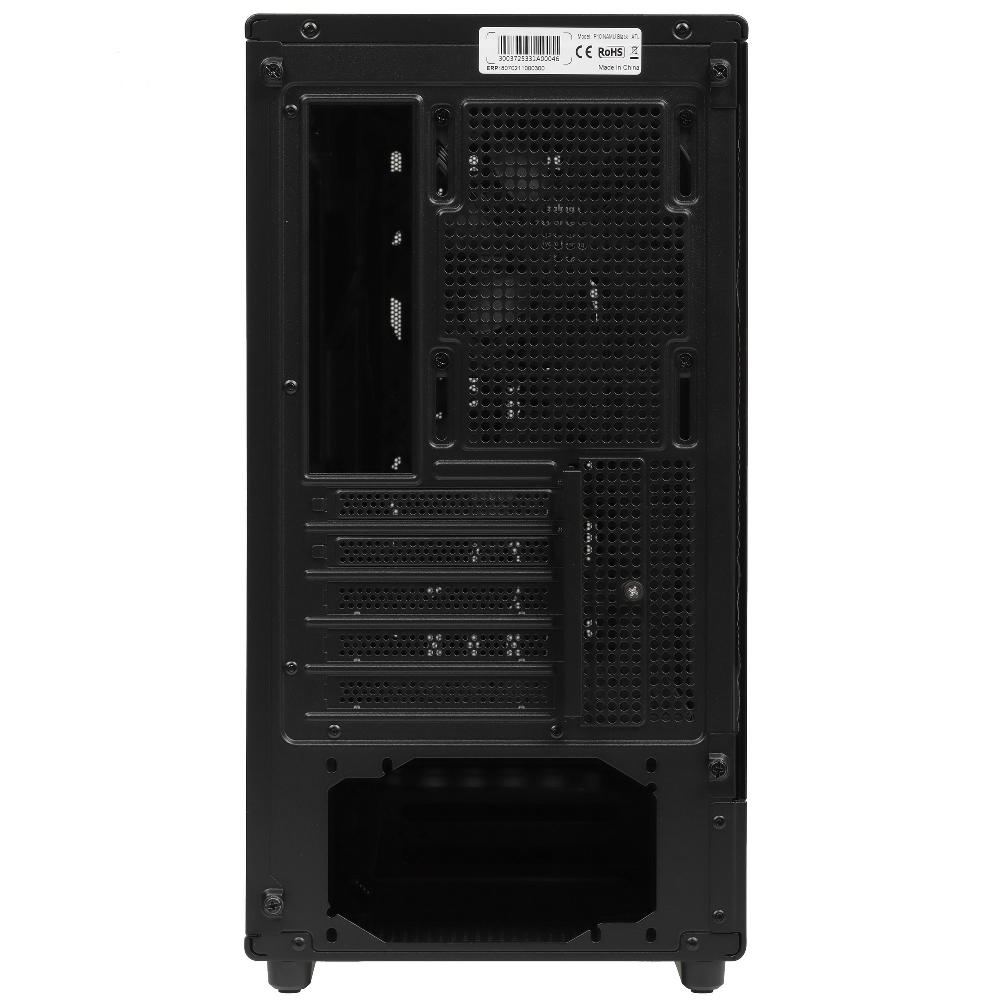Корпус Zalman P10 NAMU, MATX, BLACK, WINDOW, FRONT COVER WALNUT, 2x3.5", 3x2.5", 1xUSB TYPE-C, 1xUSB