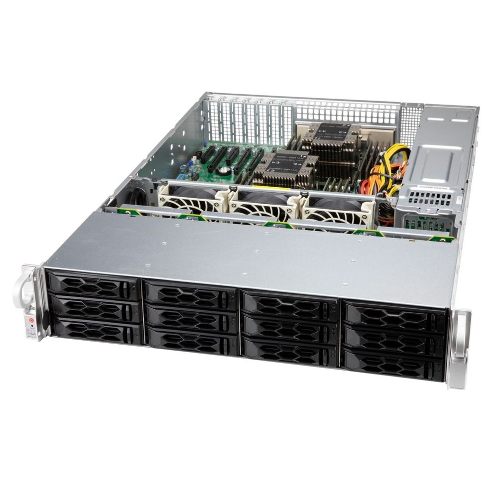 Корпус Supermicro server chassis CSE-LA26E1C4-R609LP, 2U, 12x 3.5" (tool-less) or 2.5" (screw) hot-s