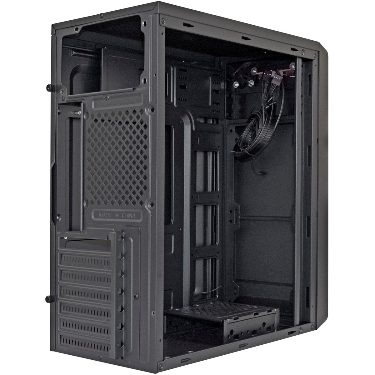 Корпус Miditower ExeGate XP-332-UNS450 (ATX, БП UNS450 с вент. 12см, 2*USB, аудио, черный)